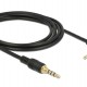 DELOCK καλώδιο 3.5mm 85613, γωνιακό, 24AWG, gold plated, 2m, μαύρο