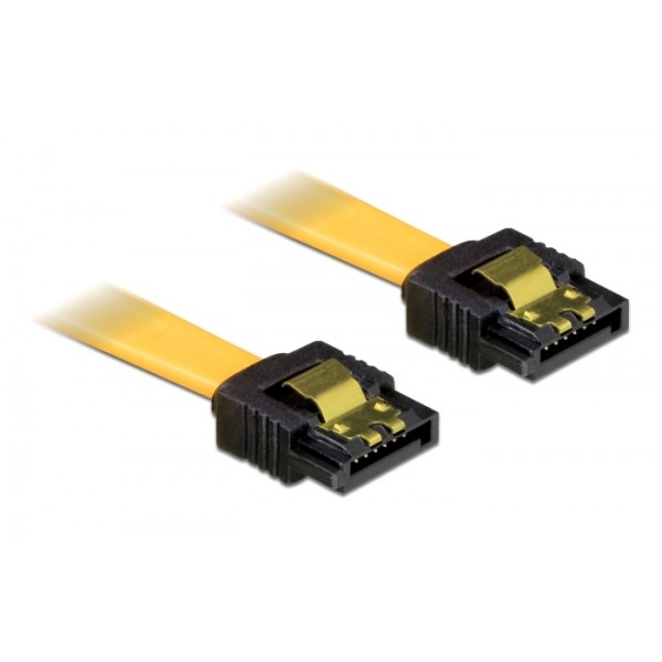 DELOCK καλώδιο SATA 82473, 3Gb/s, 30cm, κίτρινο - Εσωτερικά PC