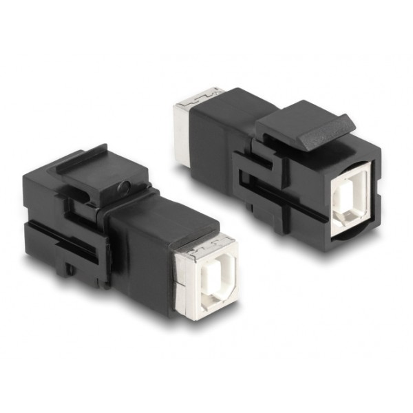 DELOCK Keystone module USB Type-B 86600, θηλυκό σε θηλυκό, μαύρο - Δικτυακός Εξοπλισμός