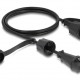 DELOCK καλώδιο δικτύου 80166, CAT 6 STP, με καπάκι, IP68, 1m, μαύρο
