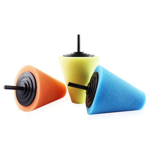 AMIO σετ κωνικά σφουγγάρια γυαλίσματος ζαντών 02518, για δράπανο, 3τμχ - Αξεσουάρ Αυτοκινήτου