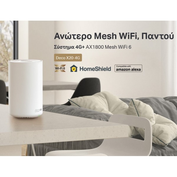 TP-LINK Whole Home Mesh WiFi 6 Deco X20-4G, 4G+ Cat6 AX1800, Ver. 1.0 - tp-link