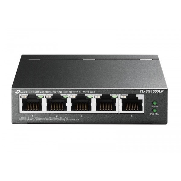 TP-LINK desktop switch TL-SG1005LP, 5-Port Gigabit, 4x PoE+, Ver. 2.0 - Περιφερειακά