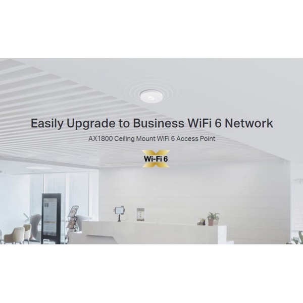 TP-LINK access point EAP613, οροφής, Wi-Fi 6, 1800Mbps, Mesh, Ver. 1.0 - tp-link
