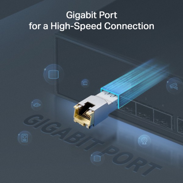 TP-LINK 1000BASE-T RJ45 SFP Module TL-SM331T, έως 100m, Ver. 1.0 - Δικτυακά Παρελκόμενα