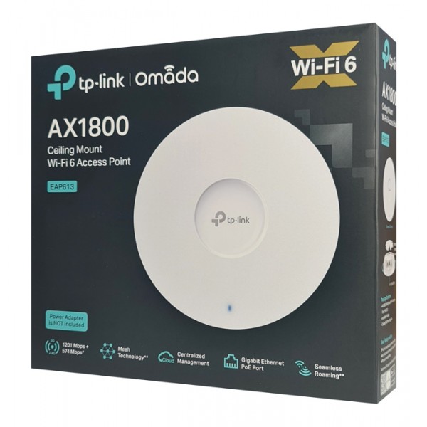 TP-LINK access point EAP613, οροφής, Wi-Fi 6, 1800Mbps, Mesh, Ver. 1.0