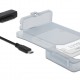 DELOCK αντάπτορας USB-C σε SATA 64084 με θήκη για 2.5" HDD/SSD, 6Gbps