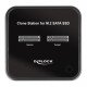 DELOCK docking station για M.2 SATA SSD 64178, 2 θέσεων, 6Gbps, clone function, μαύρο