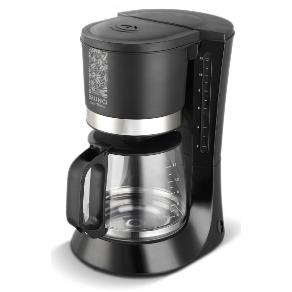 BRUNO καφετιέρα φίλτρου BRN-0086, 680W, έως 12 φλυτζάνια, 1.2L, μαύρη - Καφετιέρες & Μπρίκια