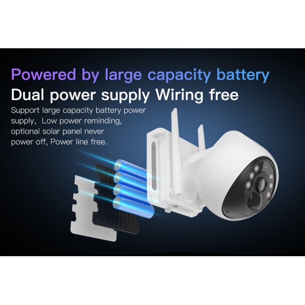 VSTARCAM smart ηλιακή κάμερα BG69, 10000mAh, IP66, 3MP, 4G, PIR, PTZ