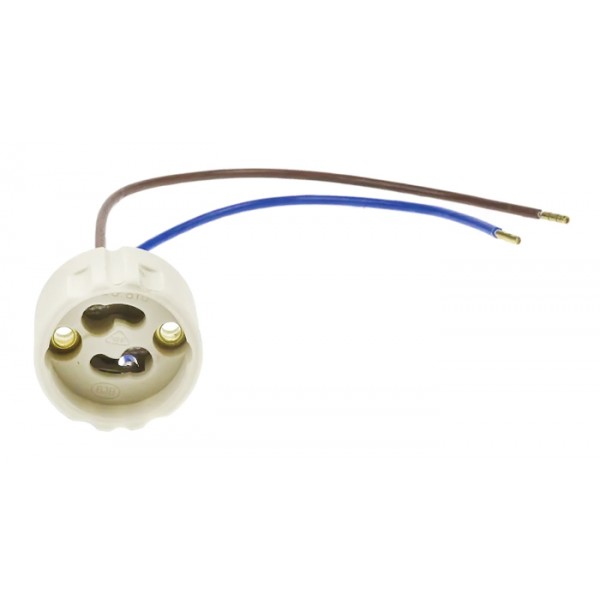 OPTONICA ντουί λάμπας GU10 με καλώδια 5187, 250V 2A, κεραμικό, λευκό - Παρελκόμενα Φωτισμού