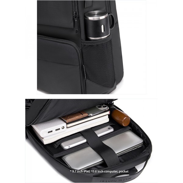 ARCTIC HUNTER τσάντα πλάτης B00532 με θήκη laptop 15.6", USB, 28L, μαύρη - Σπίτι & Gadgets