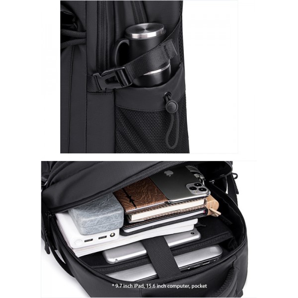 ARCTIC HUNTER τσάντα πλάτης B00531 με θήκη laptop 15.6", 25L, μαύρη - Σπίτι & Gadgets