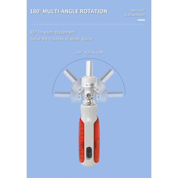BEST κατσαβίδι χειρός BST-8937 με σετ μύτες, περιστρεφόμενο 180°, 14τμχ