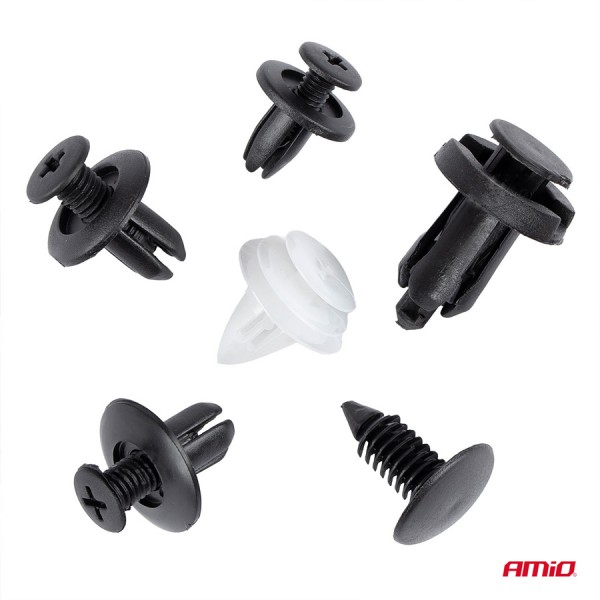 AMIO σετ κλιπ αυτοκινήτου 02830, universal, 100τμχ - Αξεσουάρ Αυτοκινήτου