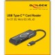 DELOCK card reader 91739 για micro SD/SD/CF/MS/xD, USB-C, μαύρο
