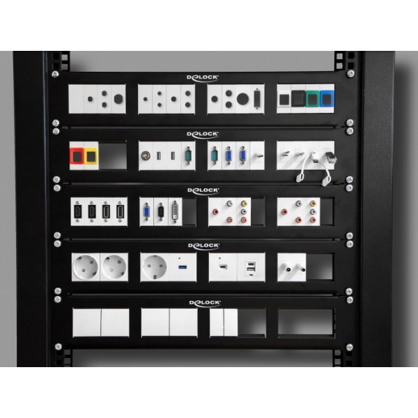 DELOCK module USB θύρα φόρτισης Easy 45 81311, 18W, 45x45mm, λευκό - Δικτυακός Εξοπλισμός