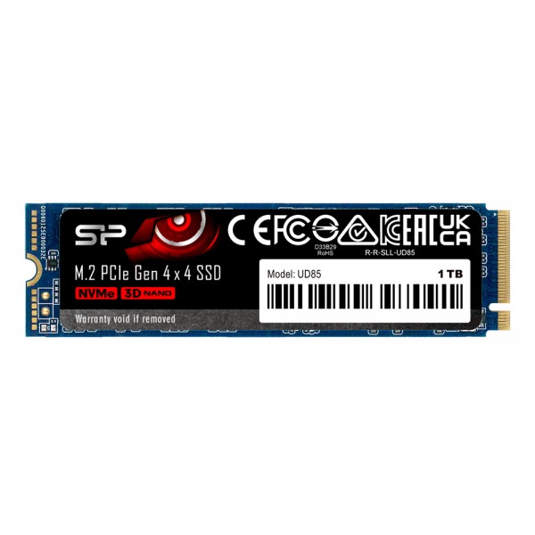 SILICON POWER SSD PCIe Gen4x4 M.2 2280 UD85, 1TB, 3.600-2.800MB/s - SSD Δίσκοι