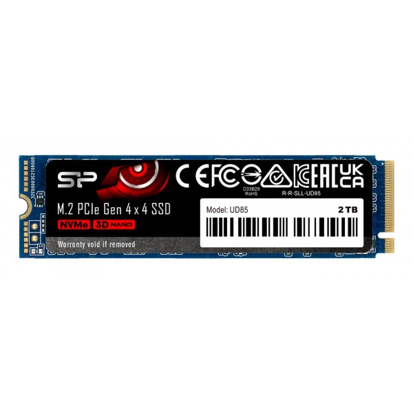 SILICON POWER SSD PCIe Gen4x4 M.2 2280 UD85, 2TB, 3.600-2.800MB/s - SSD Δίσκοι