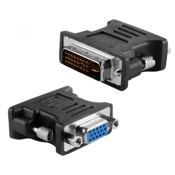 POWERTECH αντάπτορας VGA θηλυκό σε DVI 24+1 αρσενικό CAB-G036, μαύρος - Powertech