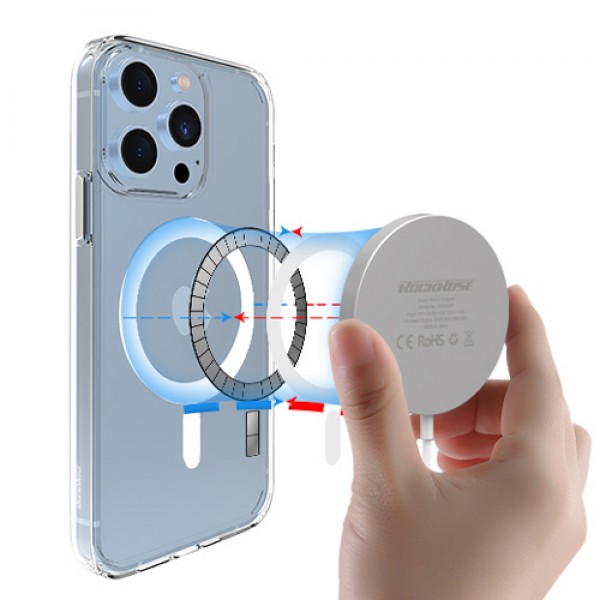 ROCKROSE θήκη Magcase Neo για iPhone 14 Plus, με μαγνήτες, διάφανη - ROCKROSE