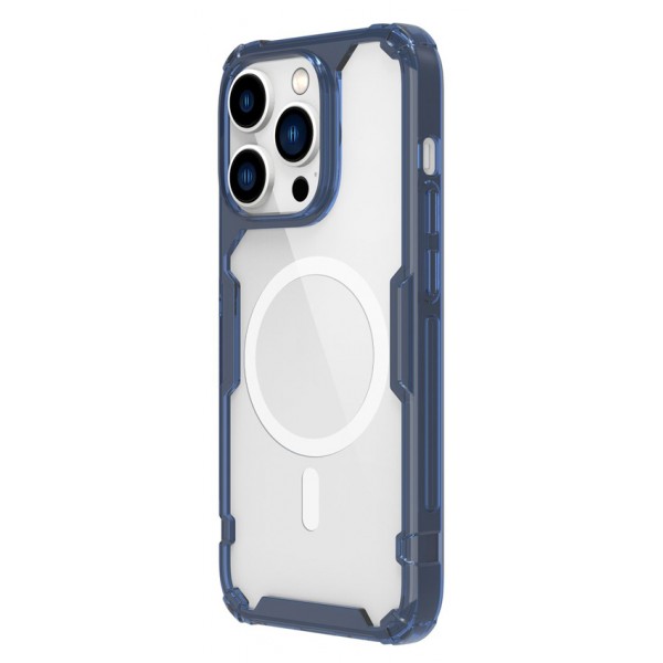 NILLKIN θήκη Nature Pro Magnetic για iPhone 14 Pro, μπλε & διάφανη - NILLKIN
