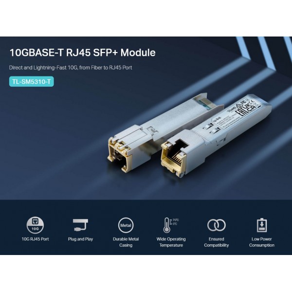 TP-LINK 10G BASE-T RJ45 SFP+ Module TL-SM5310-T, έως 30m, Ver. 1.0 - Σύγκριση Προϊόντων
