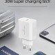 POWERTECH φορτιστής τοίχου PT-1043, USB-C, PD QC3.0, 30W, λευκός