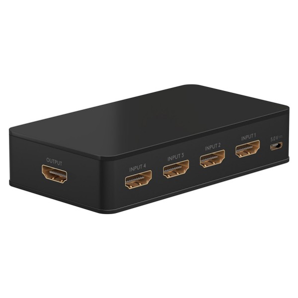 GOOBAY HDMI switch 58489 με τηλεχειριστήριο, 4 σε 1, 4K/60Hz, μαύρο - KVM - Μετατροπείς