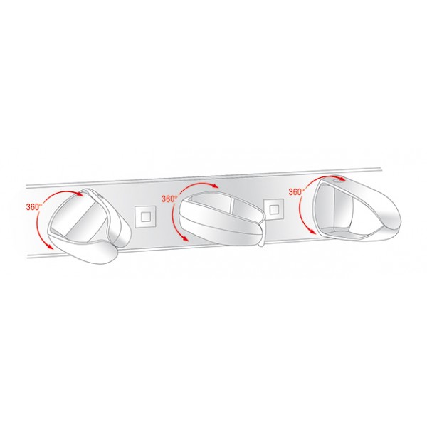 DELOCK cable management 43345 για rack 19"/1U, 5x γάντζοι, μαύρο - Καμπίνες - Rack