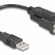 DELOCK αντάπορας USB σε RS-232 61549, 921.6Kbps, 0.25m, μαύρος