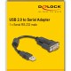 DELOCK αντάπορας USB σε RS-232 61549, 921.6Kbps, 0.25m, μαύρος