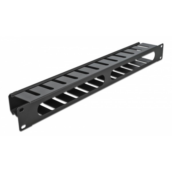 DELOCK cable management 66550 για rack 19"/1U, μεταλλικό, μαύρο