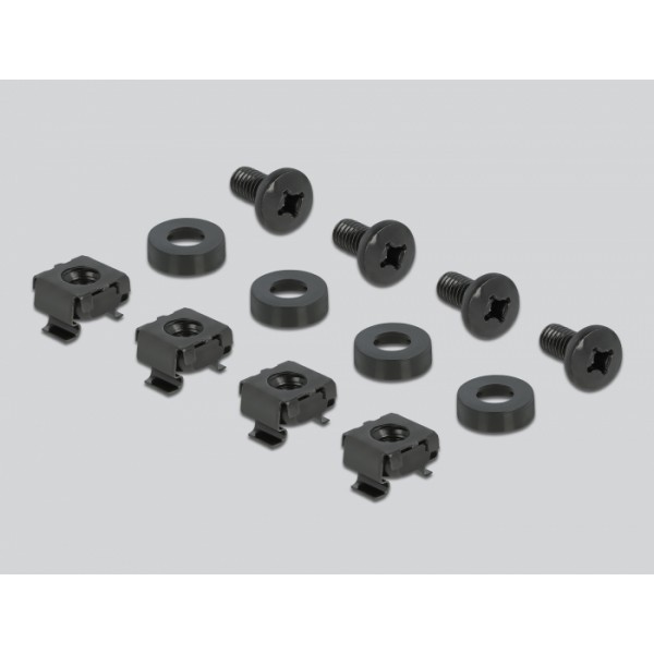 DELOCK cable management 66550 για rack 19"/1U, μεταλλικό, μαύρο