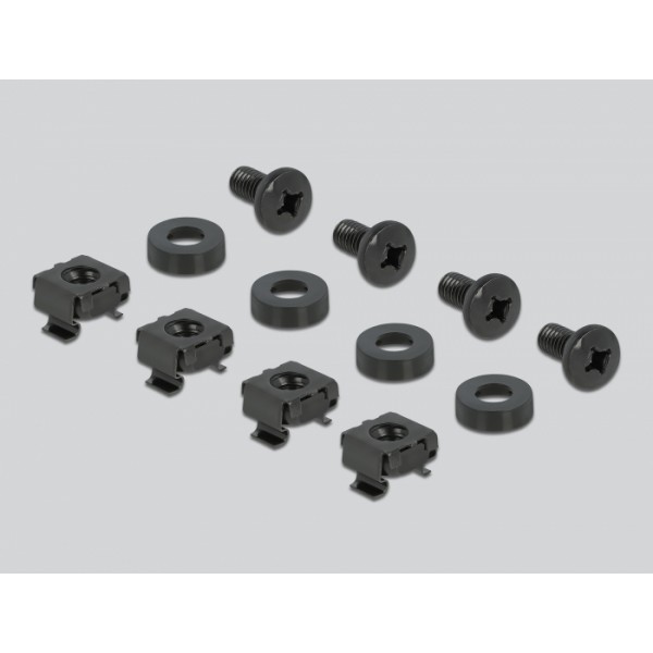 DELOCK cable management 66659 για rack 19"/1U, 5x γάντζοι, μαύρο