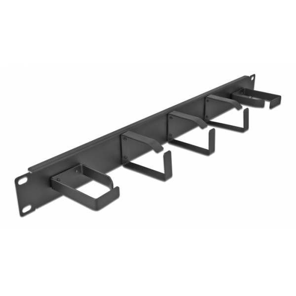 DELOCK cable management 66848 για rack 19"/1U, 5x γάντζοι, μαύρο - Καμπίνες - Rack