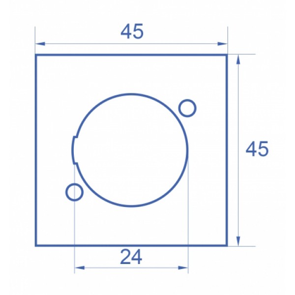 DELOCK D-Type module βάση 81405 για Easy 45 patch panel, 45x45mm, 5τμχ