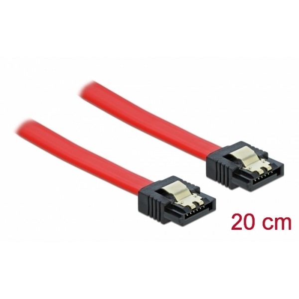 DELOCK καλώδιο SATA 82675, 6 Gb/s, 20cm, κόκκινο - Εσωτερικά PC