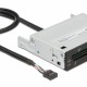 DELOCK USB 9-pin card reader 91708, CF/SD/XD/MS/Micro SD/USB, 3.5" bay