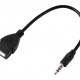 POWERTECH καλώδιο 3.5mm σε USB 2.0 female CAB-J055, 0.5m, μαύρο