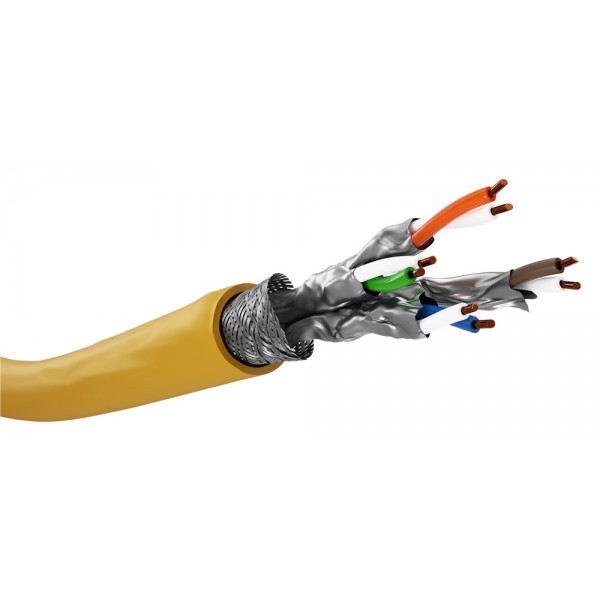 GOOBAY καλώδιο δικτύου 61126, CAT 8.1 S/FTP, copper, GHMT, 25m, κίτρινο - GOOBAY