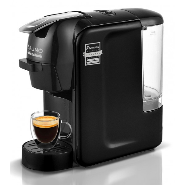 BRUNO καφετιέρα espresso 3 σε 1 BRN-0124, 1450W, 19 bar, μαύρη - BRUNO