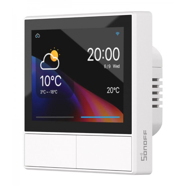 SONOFF smart panel ελέγχου NSPanel με οθόνη αφής, 2-gang, Wi-Fi, λευκό - SONOFF