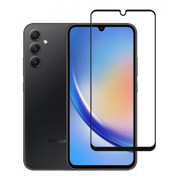 POWERTECH tempered glass 5D TGC-0638, Samsung A34 5G, full glue, μαύρο - Tempered Glass