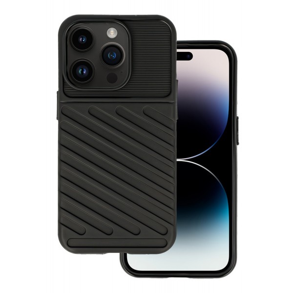 POWERTECH Θήκη Thunder MOB-1833 για iPhone 14 Pro, μαύρη - Powertech