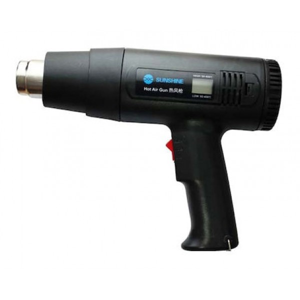 SUNSHINE πιστόλι θερμού αέρα RS-1800D, 2 ταχύτητες, LCD, 1800W, μαύρο - SUNSHINE