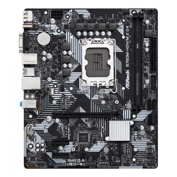 ASROCK μητρική B760M-HDV/M.2 D4, 2x DDR4, s1700, USB 3.2 Gen1, mATX - Asrock