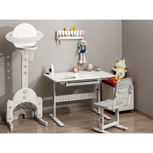BRATECK παιδικό γραφείο E603, ρυθμιζόμενο, 100x60x54~76cm, λευκό - Εξοπλισμός γραφείου