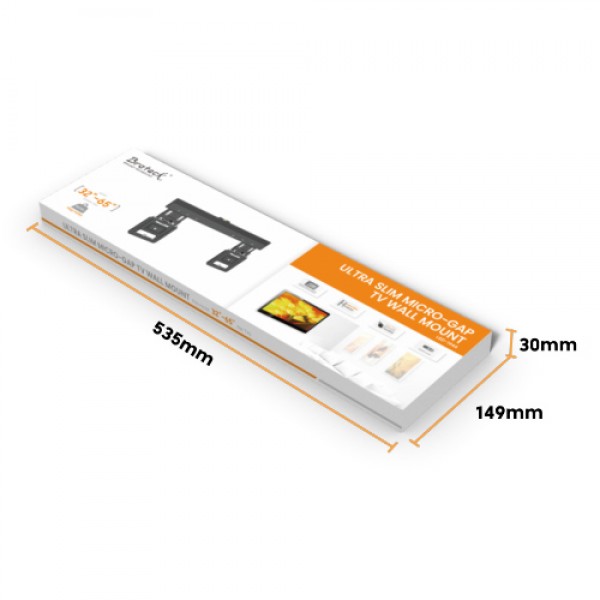 BRATECK επιτοίχια βάση τηλεόρασης LED-1944, 32-65", έως 75kg, ultra slim, fixed
