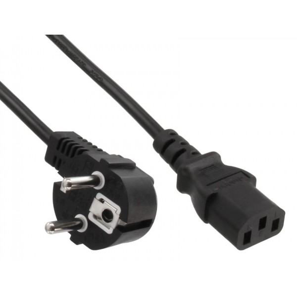 POWERTECH Καλώδιο τροφοδοσίας 3x 1mm² CAB-P014, μαύρο, 1.5m - Τροφοδοσία